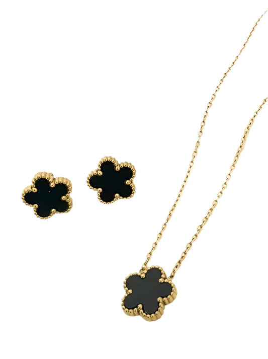 Black Floral Set