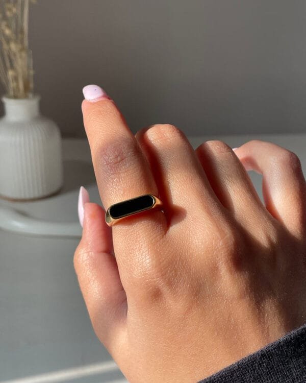 Noir 18k Gold Plated Ring - Image 2