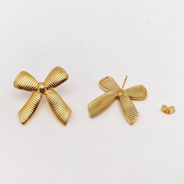 18k Mia Bow Earrings - Image 2