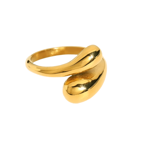 Begonia 8K Gold Plated Ring (adjustable)