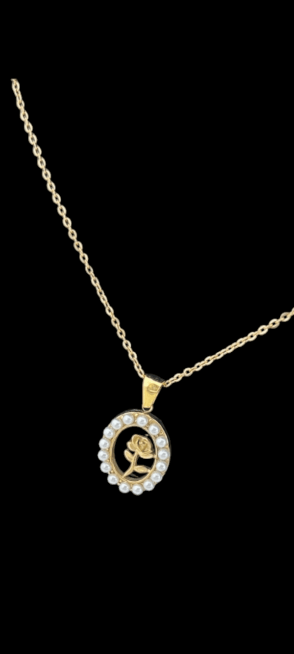 18K Gold Plated flower necklace - Image 2