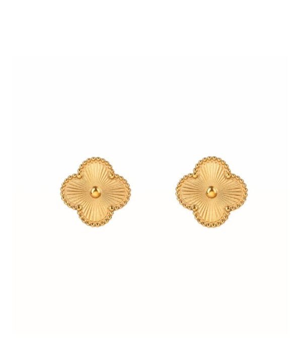 Gold Clover Studs